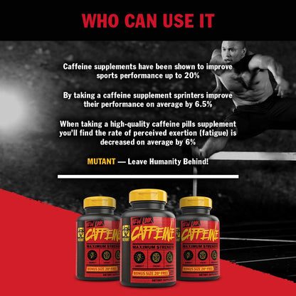 Mutant Caffeine - Pure, Restore Mental Alertness or Wakefulness When Fatigued