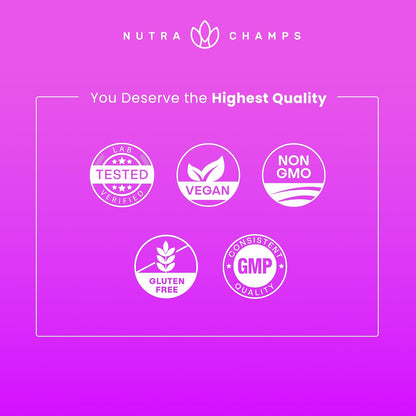 NutraChamps Sugar Free Biotin Gummies 10000mcg [High Potency] - Healthy Hair, Skin & Nails for Women, Men & Kids - 5000mcg in Each Gummy - Vegan, Non-GMO, Hair Health Vitamins Supplement - Raspberry