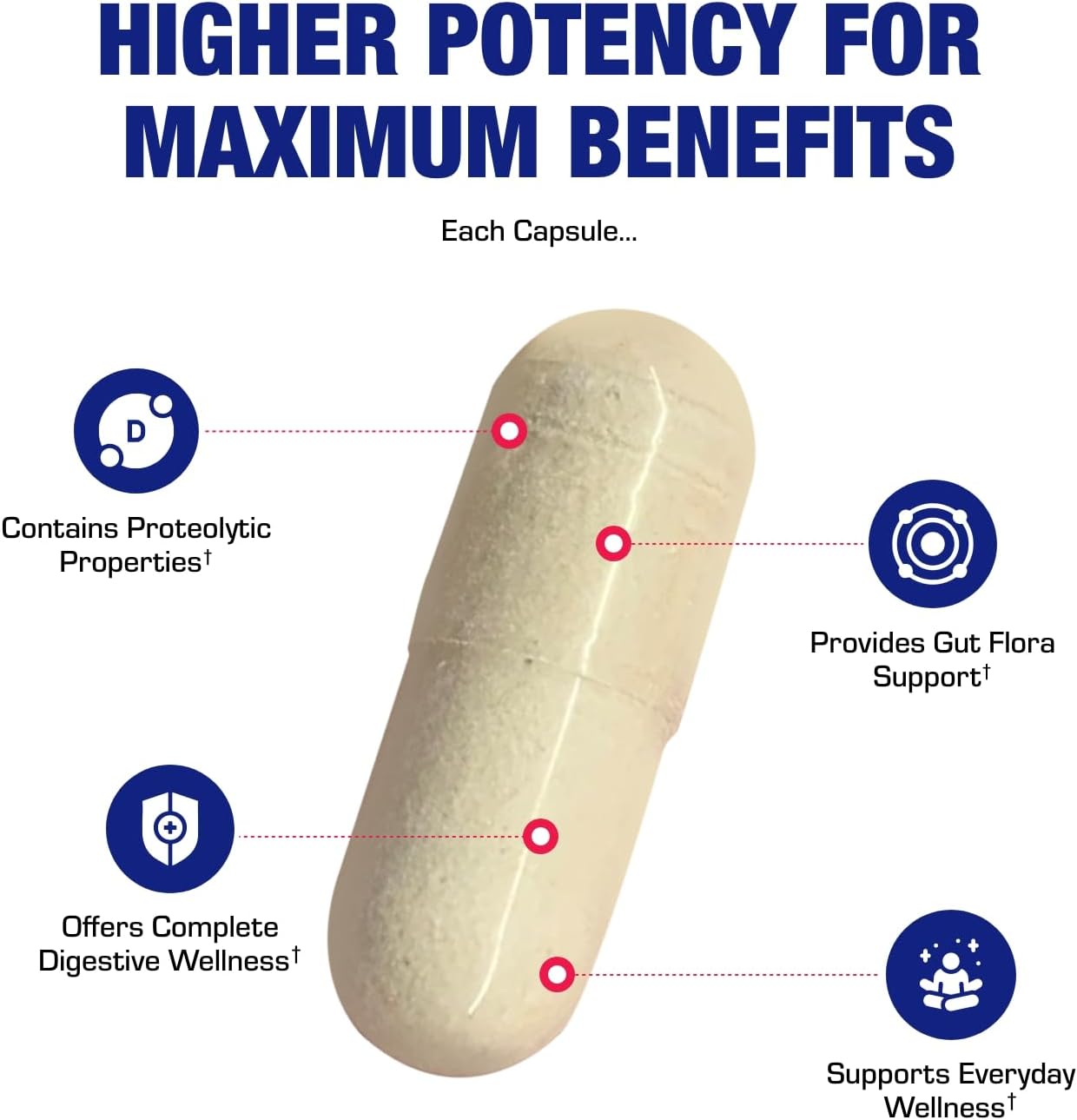 Digestive Enzymes with Probiotics and Prebiotics - Men & Womens Pre and Probiotic Supplement with 10 Diverse Strains & Broad Spectrum Enzymes for Digestion Bloating & Constipation Relief - 30 Servings
