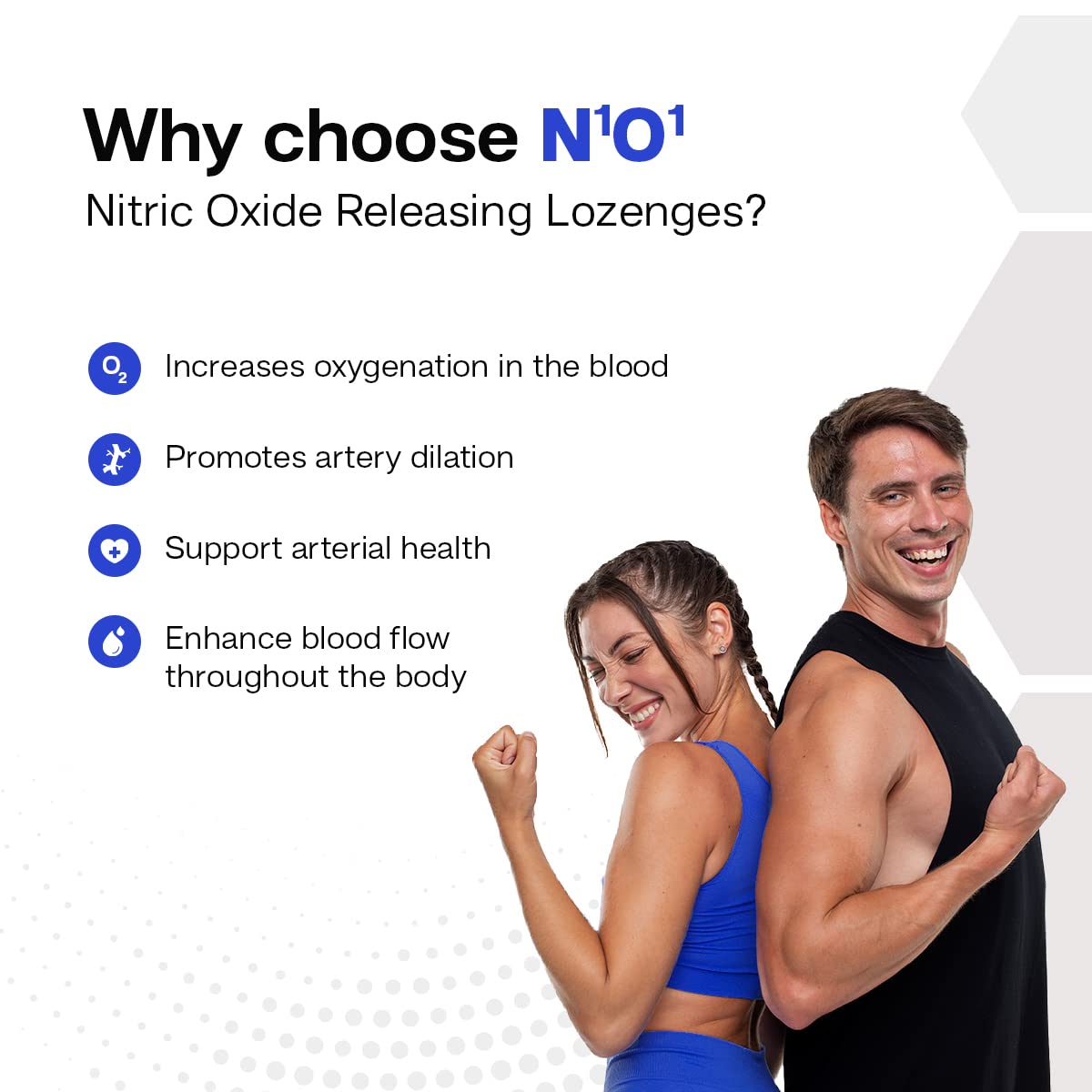 N1O1 Nitric Oxide Lozenges for Heart Health Support - Dietary Supplement
