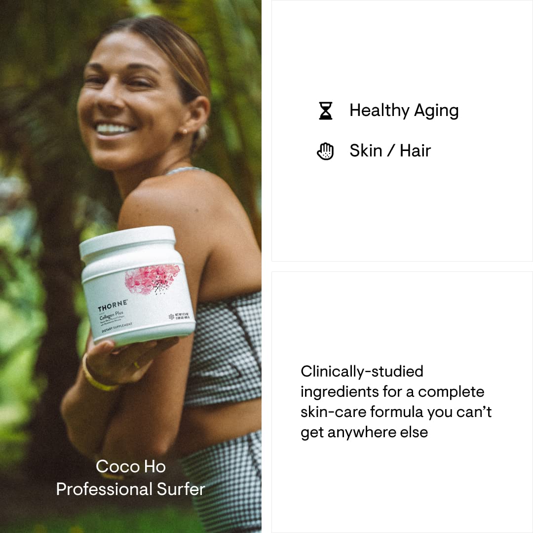 THORNE Collagen Plus - Collagen Peptides Powder with Nicotinamide Riboside