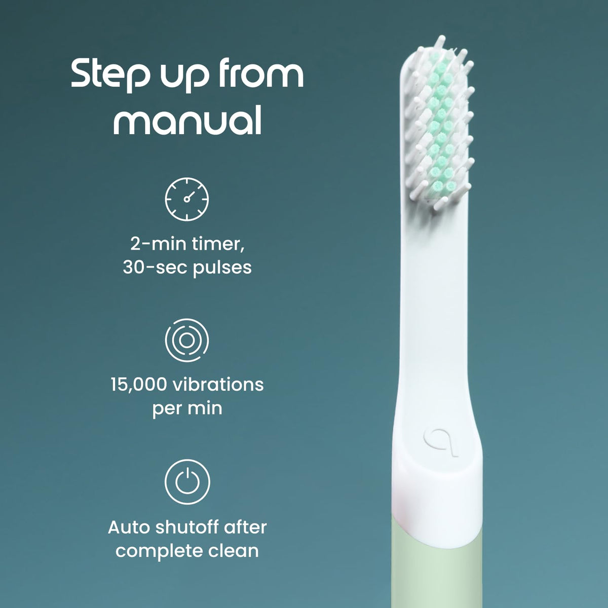 Quip Sonic Electric Toothbrush for Adults, Extra Brush Head, Marine Blue