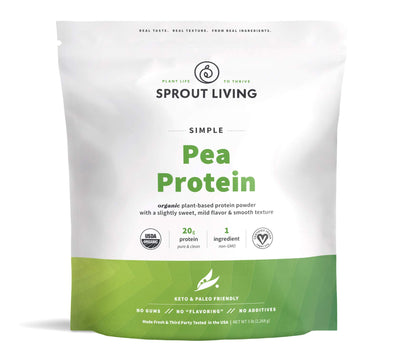 Sprout Living Organic Pumpkin Seed Protein Powder, Unflavored, 20 Grams of Plant Based Protein Powder Without Artificial Sweeteners, Non Dairy, Non-GMO, Vegan, Gluten Free (1 Pound, 14 Servings)