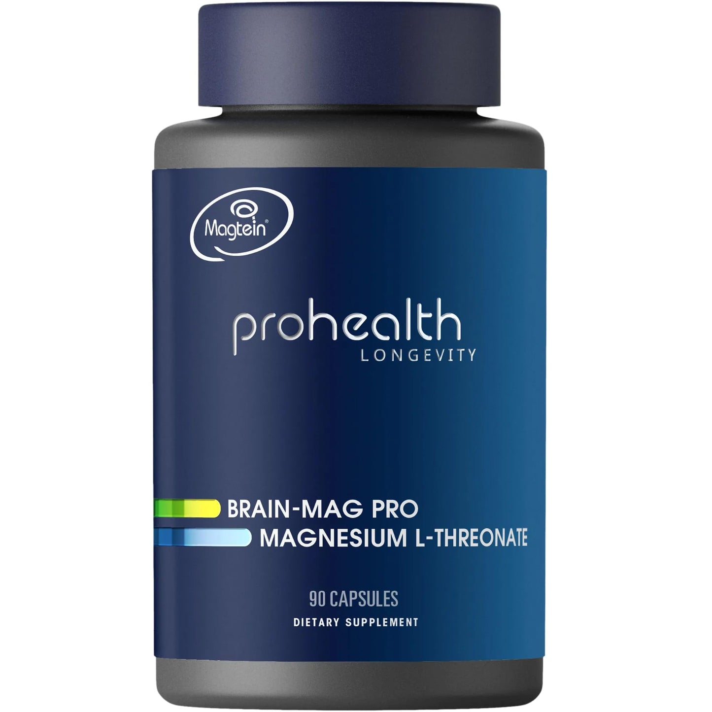 Magnesium L-Threonate Supplement (Magtein), 90 Capsules | Clinically Supported for Brain Health | Optimize Learning, Memory & Focus | 3rd Party Tested (3 Pack)