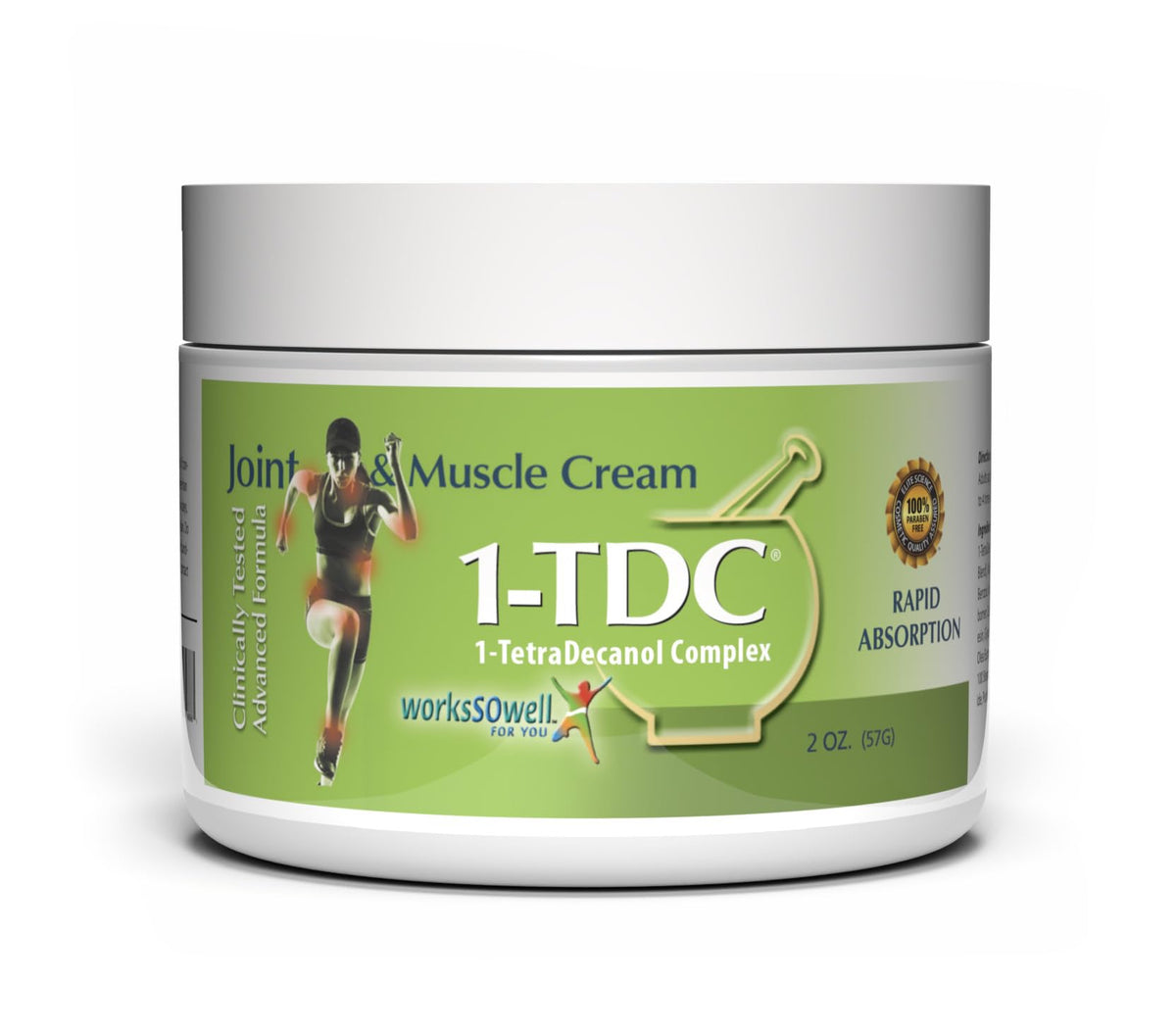 1-TDC Joint & Muscle Relief Cream - Use On Back, Knee, Neck, Shoulder, Hip - Soothes Stiff Joints, Muscles, and Injuries in 5-10 Minutes - Relaxer - 4 oz