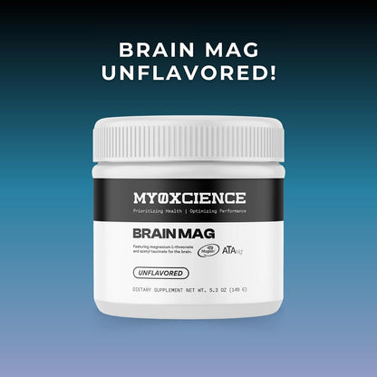MYOXCIENCE Brain Mag | Magnesium L-Threonate Magtein & Magnesium Glycinate Powder (Unflavored) (60 Servings)
