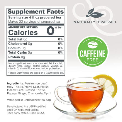 Naturally Obsessed 4 Week DRINK2SHRINK Detox Tea Formula Flat Belly System Detox Kit