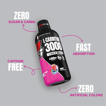 ProSupps L-Carnitine 3000 Stimulant Free Liquid Shots (Berry) Dr. Jekyll Signature Intense Focus, Energy & Pumps Pre-Workout Powder (Blueberry Lemonade) Bundle