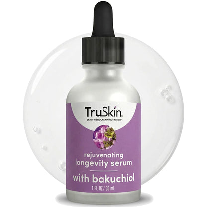 TruSkin Bakuchiol Face Serum, Gentle Retinol Alternative, 1 fl oz | With Snow Algae and Lingonberry stem cells to visibly smooth wrinkles and support healthy-looking, firmer skin