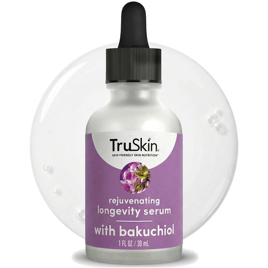 TruSkin Bakuchiol Face Serum, Gentle Retinol Alternative, 1 fl oz | With Snow Algae and Lingonberry stem cells to visibly smooth wrinkles and support healthy-looking, firmer skin