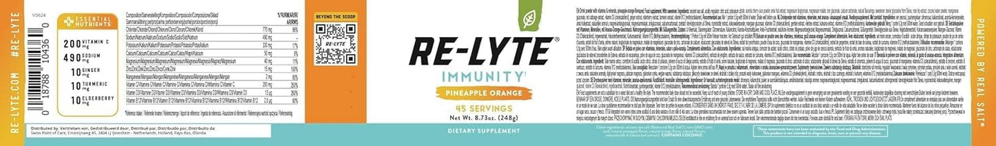 REDMOND Re-Lyte Immunity, Multivitamin Supplement Mix (Pinapple Orange)