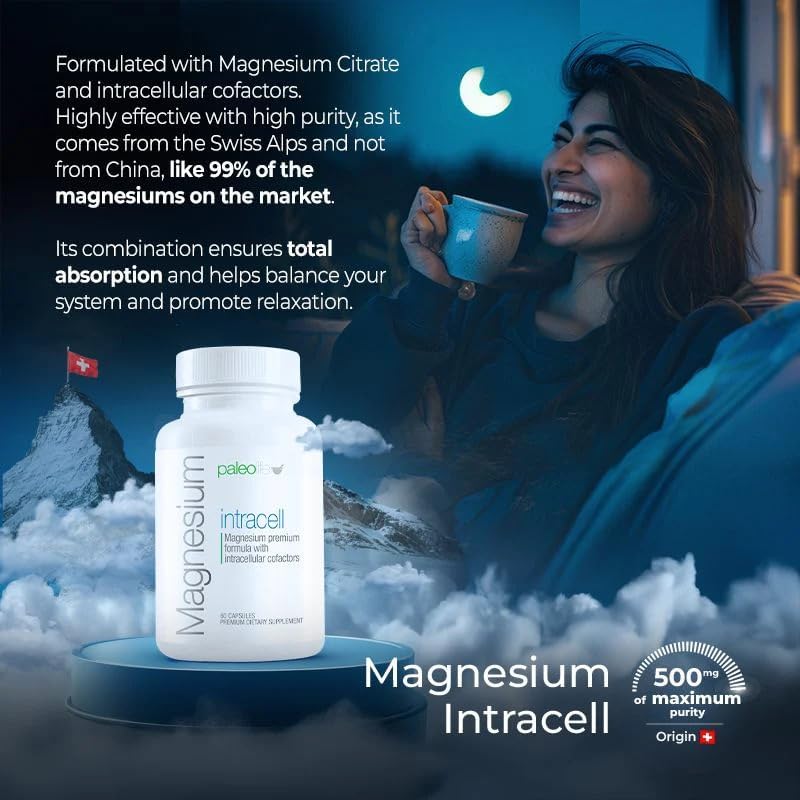 Premium Magnesium INTRACELL - 500 mg - 120 Capsules (2-Pack)