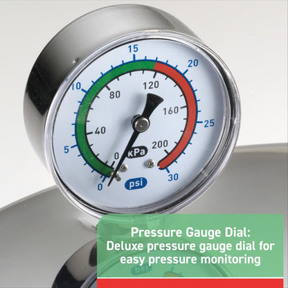 T-fal Pressure Cooker Aluminum Pressure Canner, 22 Quart, 3 PSI Settings, Cookware