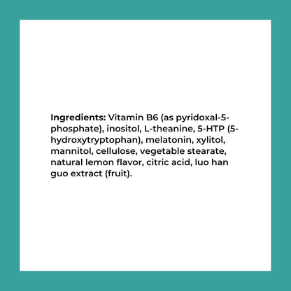 Reignite Wellness by JJ Virgin | Sleep Candy | Chewable 5-HTP Supplement with Inositol, Vitamin B6, Melatonin & L-Theanine for Adults | Lemon Flavor | 60 Tablets
