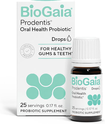 BioGaia Prodentis Oral Probiotic Drops for Teeth & Gums and Bad Breath | Dental Hygienist-Recommended | Promotes Healthy Gums & Improves Oral Health | Fights Bad Breath | Dental Probiotic 5mL