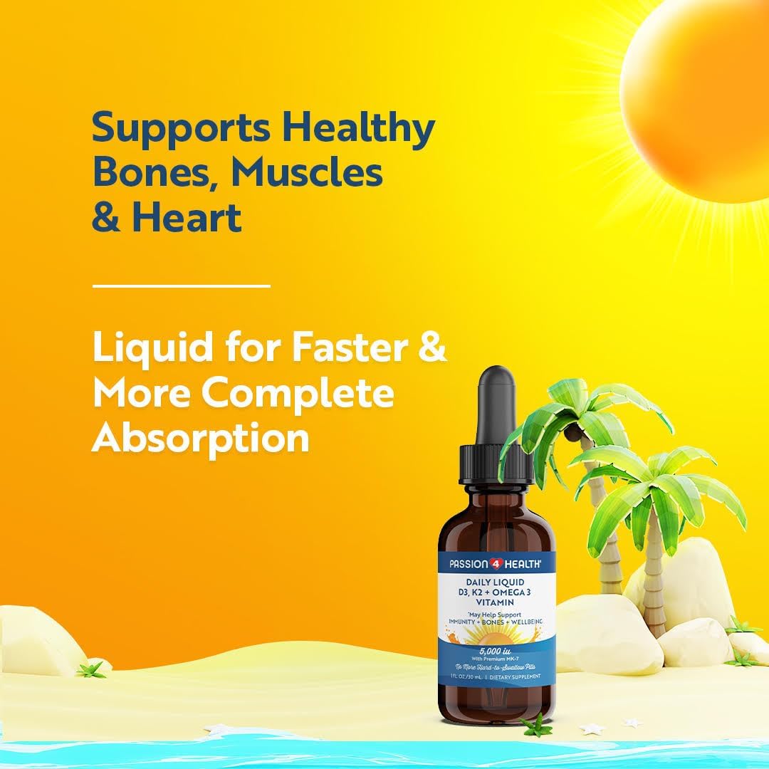 Passion 4 Life Liquid Multivitamin Plus Organic Liquid D3K2 Omega 3