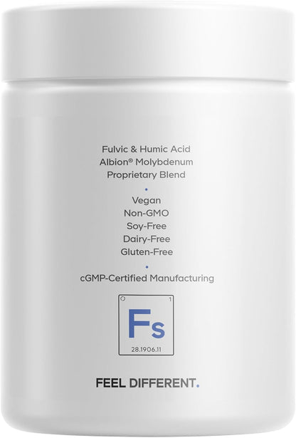 Codeage Binder + Systemic Binder Supplement - Activated Charcoal Pills, Bentonite Clay Mineral Powder, Fulvic & Humic Acids, Molybdenum, Carbon Forms - 90 Capsules
