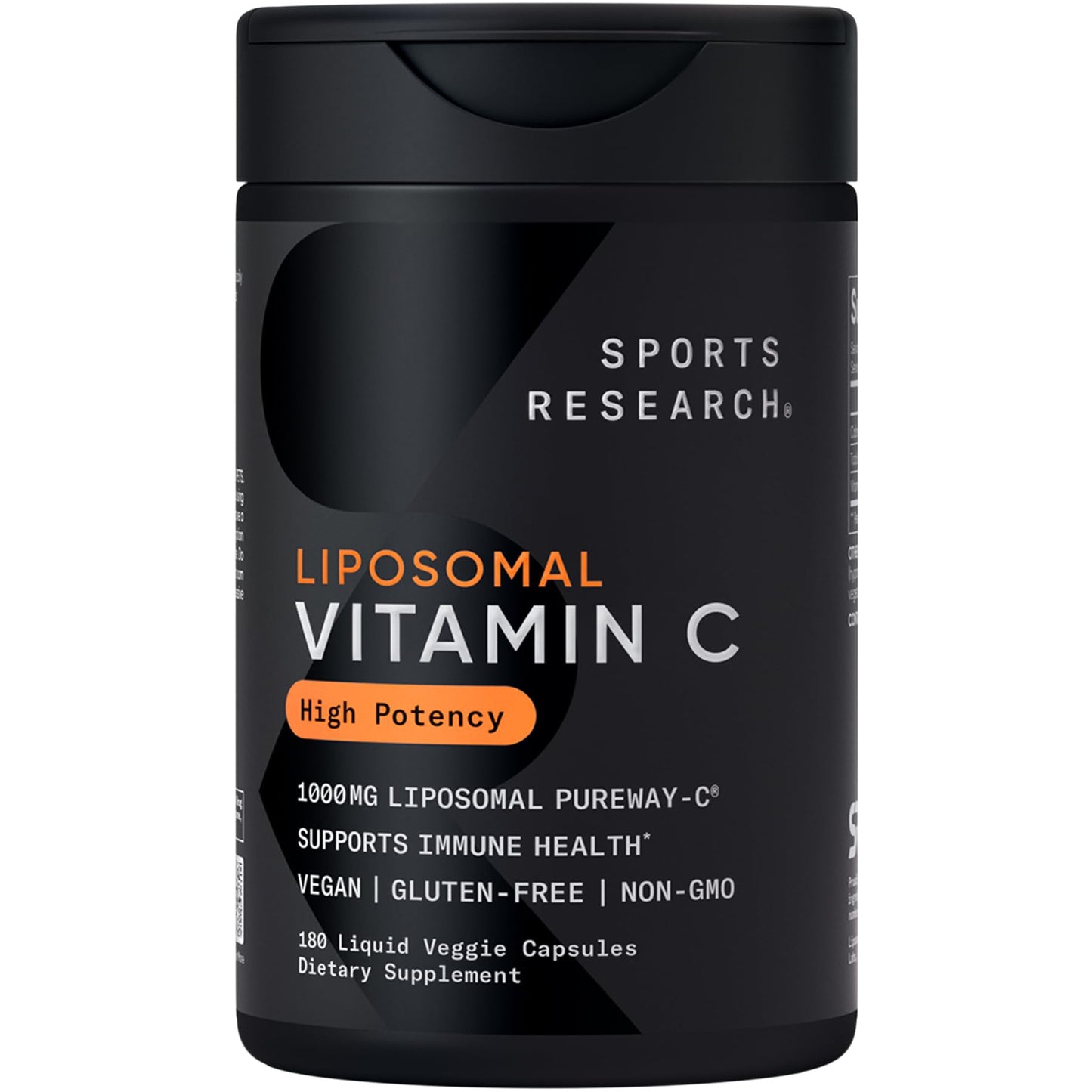 Sports Research High Potency Vitamin C Supplement - Vegan Veggie Capsules for Antioxidant Activity & Immune Support - Non-GMO Verified & Gluten Free - Ascorbic Acid Vitamin C 1000mg, 240 Count