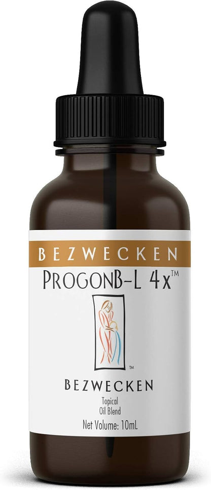 Bezwecken - ProgonB-L 4X - 10mL Topical Oil Blend - Professionally Formulated PMS & Pre-Menopause Symptom Support - Safe, Natural, Paraben Free - 30 Day Supply