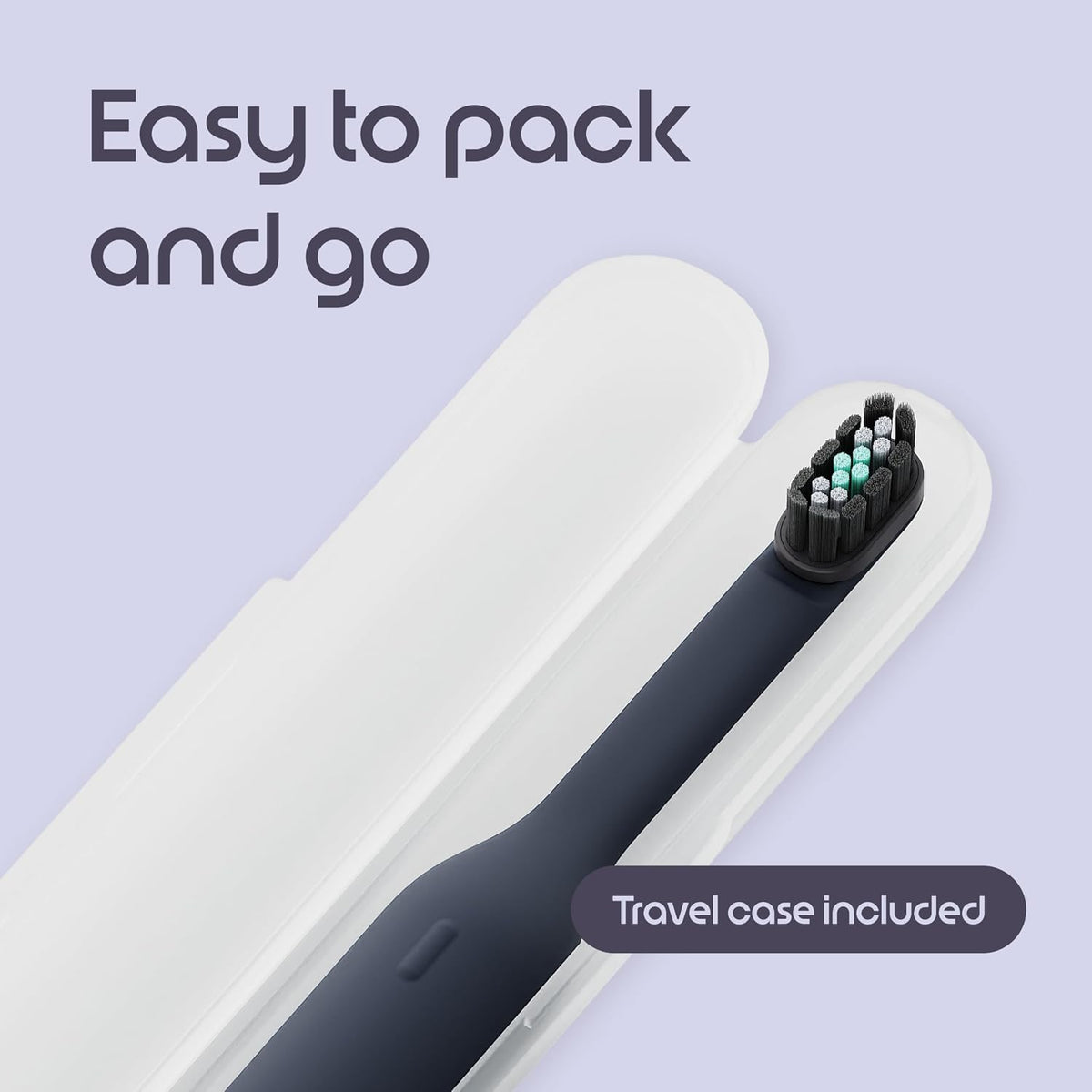 Quip Ultra Lite Sonic Electric Toothbrush, 3 Modes, Mirror Mount, Ash