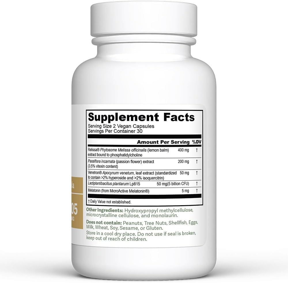 Dr. Murray's Ultimate Sleep Support Supplement with Melatonin | Clinically Studied Botanicals | GABA producing probiotic | Vegan Formula | Non-Habit Forming | 60 Capsules