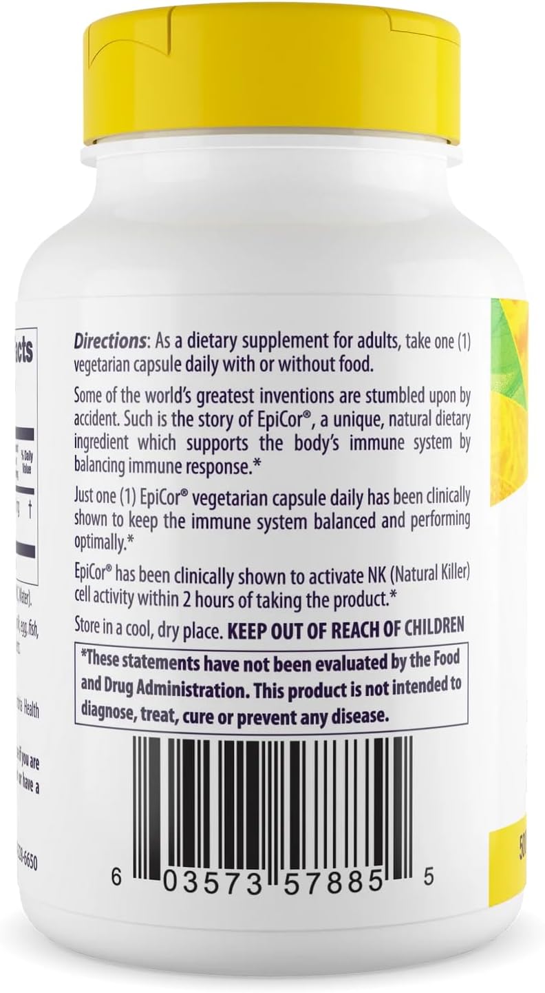 Healthy Origins EpiCor Dried Yeast 500 mg, 150 Veggie Caps