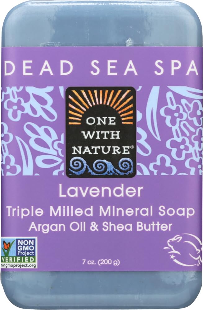 One With Nature Dead Sea Mineral Soap, Lemon Sage, 7-Ounces (Pack of 6)