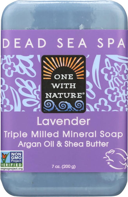 One With Nature Dead Sea Mineral Soap, Lemon Sage, 7-Ounces (Pack of 6)