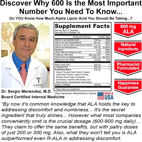 Sciatica Supplement with 600 mg Alpha Lipoic Acid - Sciatic Nerve Support