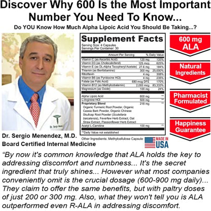 Sciatica Supplement with 600 mg Alpha Lipoic Acid - Sciatic Nerve Support
