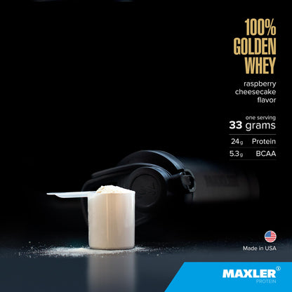 Maxler 100% Golden Whey Protein - 24g of Premium Whey Protein Powder per Serving