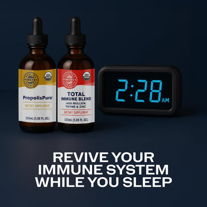 Vimergy Day-Night Immunity Kit* – 2-Part Liquid Supplement Kit with PropolisPure® & Total Immune Blend* – Fast-Absorbing, 2 x 115ml – 2 x 57 Servings – Support Immune and Respiratory Defense Systems