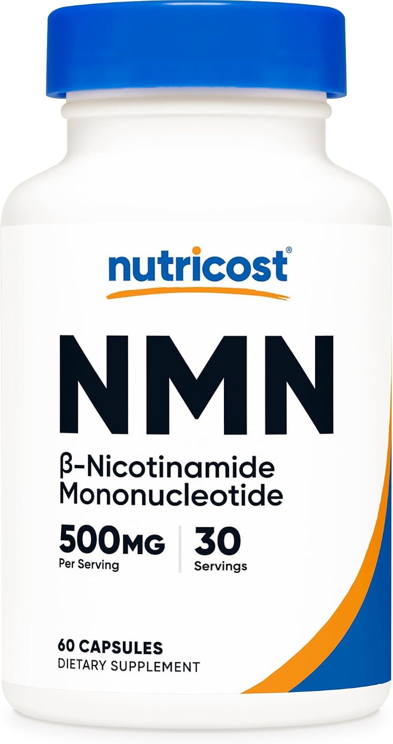 Nutricost NMN (Nicotinamide Mononucleotide) 500mg, 60 Capsules | Vegetarian Friendly, 30 Servings, Gluten Free, GMO Free