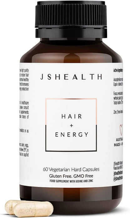 JSHealth Vitamins Inside Out Haircare - Includes Hair + Energy Hair Vitamins, Purifying Keratin Shampoo & Nourishing Hair Conditioner - Virtual Bundle