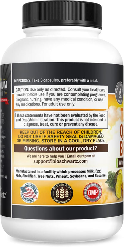 Turmeric Quercetin with Bromelain Supplement - 90 count