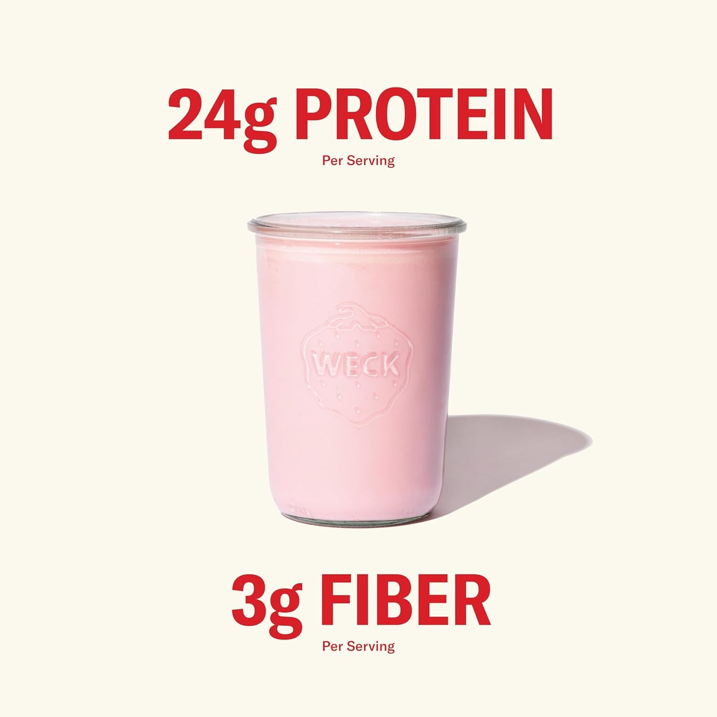 Grass Fed Whey Protein Powder, Vanilla Bean + Strawberry Crème, 24g Protein with Collagen Peptides, Bovine Colostrum, Hemp Hearts & Prebiotic Fiber, No Added Sugar, 40 Servings Total