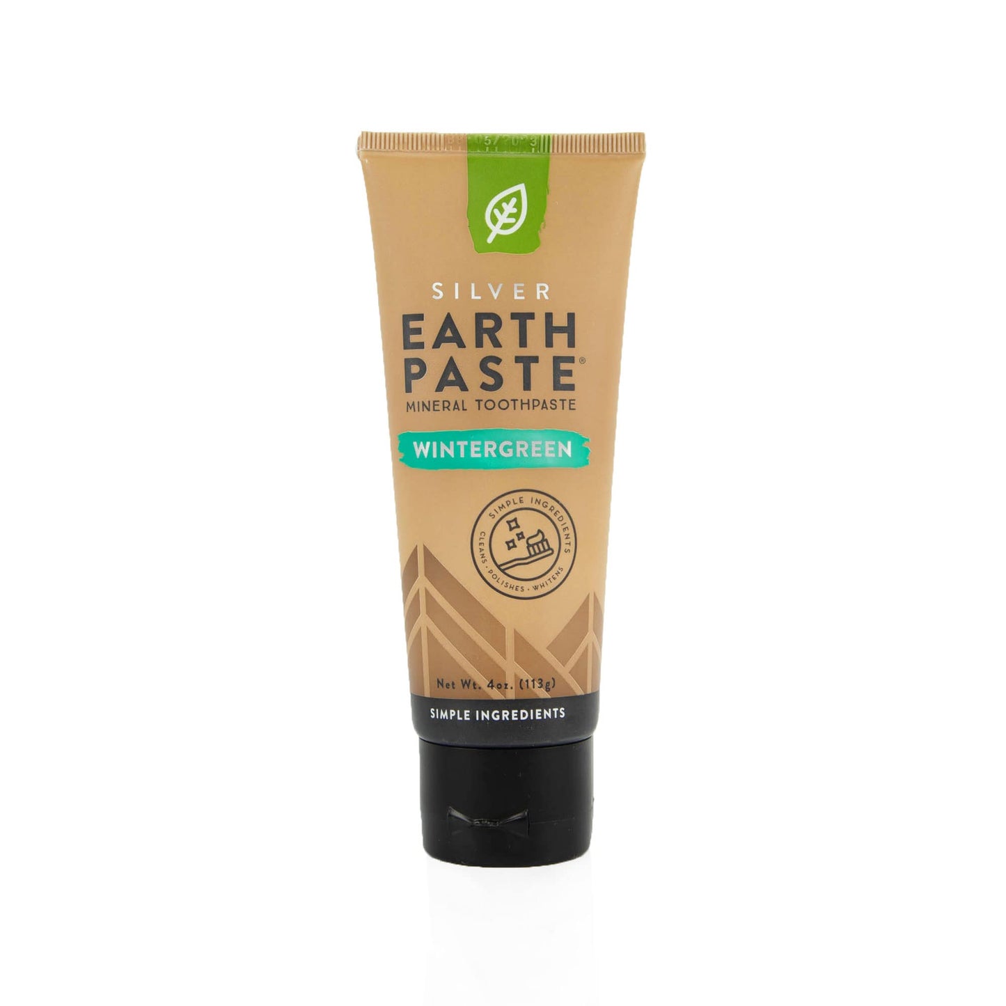 Redmond Earthpaste with Silver - Natural Non-Fluoride Toothpaste, 4 Ounce Tube (Peppermint)