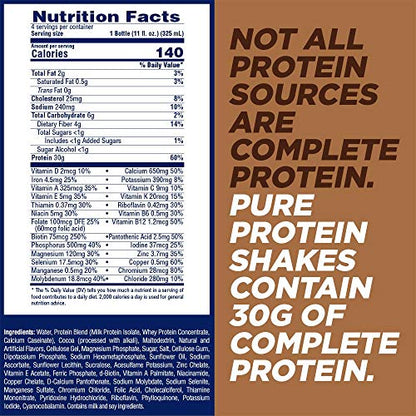Pure Protein Chocolate Protein Shake | 30g Complete Protein | Ready to Drink and Keto