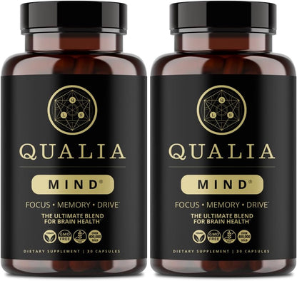 Qualia Mind — Beat Brain Fog | Doctor-Formulated Premium Brain Nourishment | Fuel Focus, Drive & Energy | 32 Ingredients Including Lion’s Mane, Cognizin™, Ginkgo & More| 2 Week Supply*