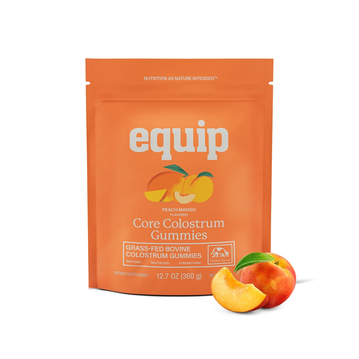 Equip Foods Core Bovine Colostrum Powder - 3,000mg Grass Fed Colostrum Supplement - Gut Health, Immunity, Recovery Lactoferrin Supplements - Keto Friendly Bovine Colostrum, 30 Servings, Unflavored
