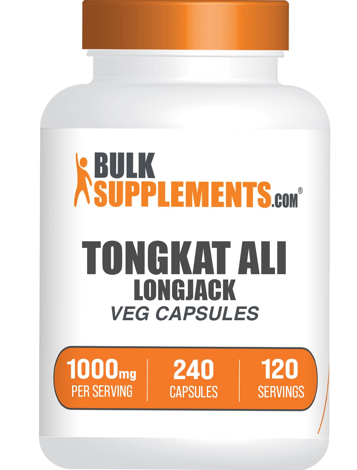BulkSupplements.com Longjack Extract Capsules - Tongkat Ali Extract, Tongkat Ali Supplement - Vegan-Friendly, 120 Veg Capsules (Pack of 1)