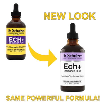 Dr. Schulze's Echinacea Plus | Echinacea Root and Seed | All Organic Extract | Gluten-Free