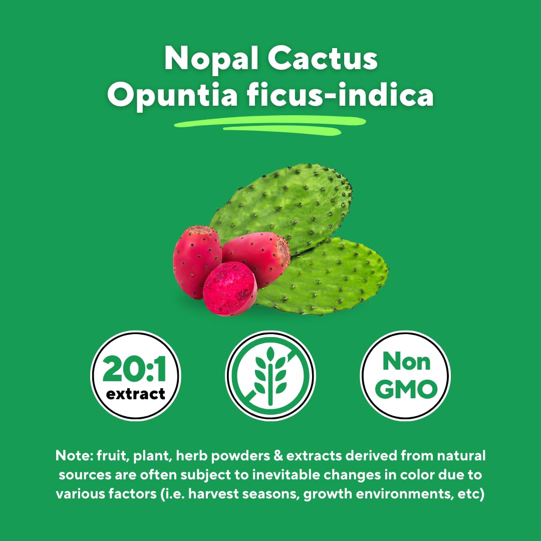 Vitapia Nopal Cactus Extract for Antioxidant, Skin, Metabolism, Wellness, Heart Health Support - 120 Veggie Capsules - Non GMO, Gluten Free Supplement