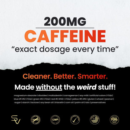 Caffeine Pills 200mg with 100mg L-Theanine & Coconut MCT Oil, 50 Softgels | 2:1 Caffeine-to-L-theanine ratio for smooth energy and focus, one daily softgel, non-GMO, easy-to-swallow, third-party tested