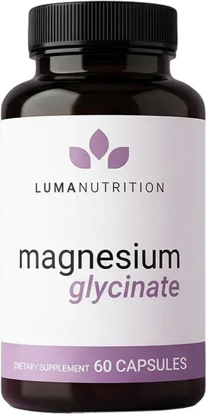 Luma Nutrition Magnesium Glycinate 1000mg Supplement - 60 Capsules