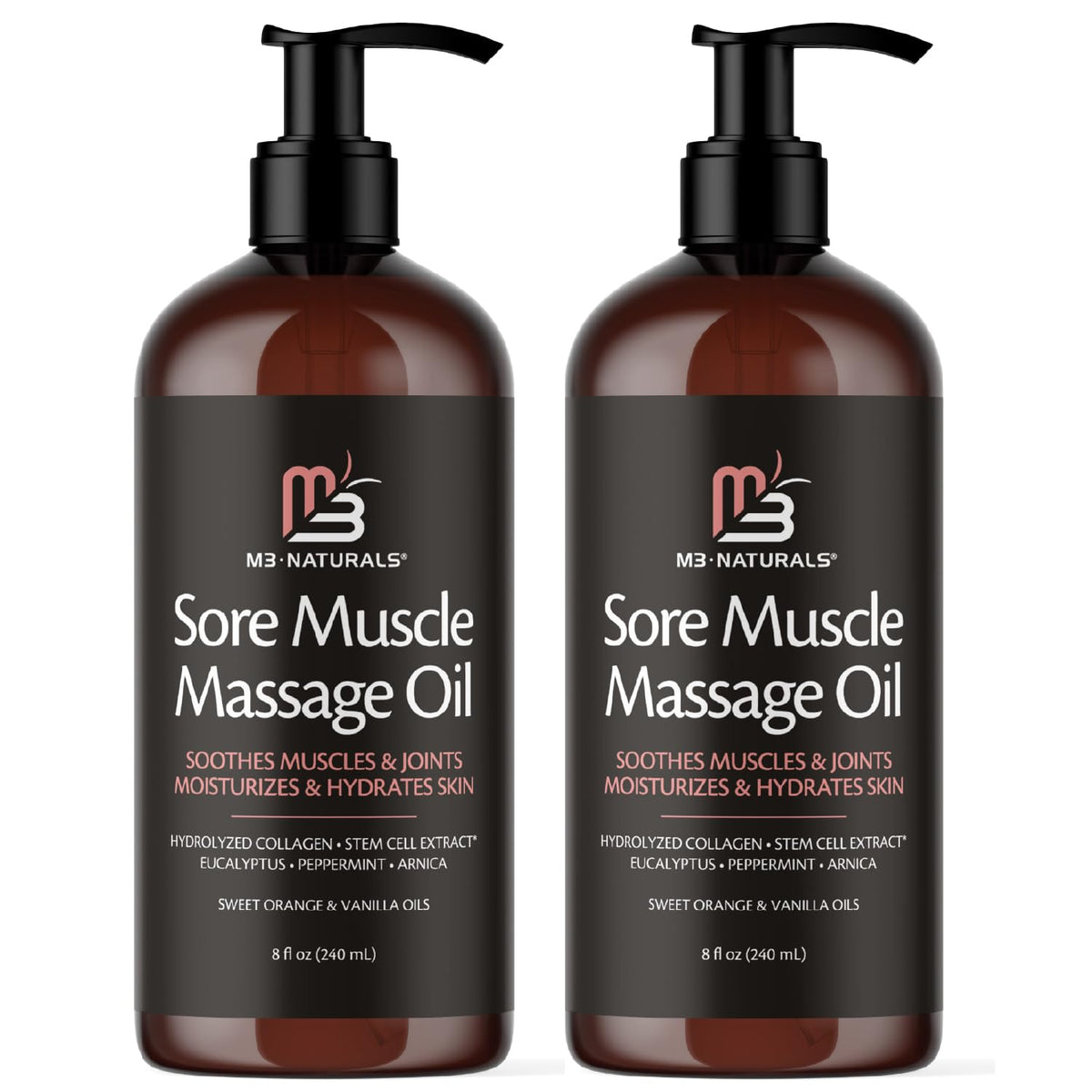 Anti Cellulite Massage Oil for Massage Therapy with Collagen (8 Fl Oz)