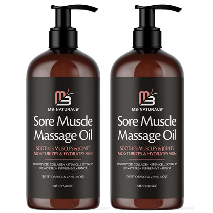 Anti Cellulite Massage Oil for Massage Therapy with Collagen (8 Fl Oz)