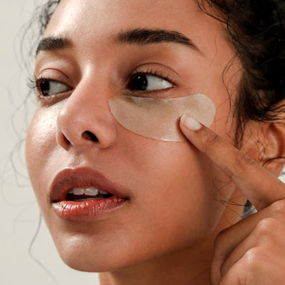 MIZON Cicaluronic Vegan De-puffing Eye Gel Patch, 24K Gold & Cica Under Eye Mask