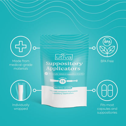 Szio+ Utiva Suppository Applicators – Disposable Vaginal Suppository Applicators – Hygienic Individually