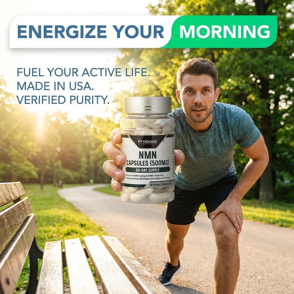 Probase Nutrition Longevity Pure NMN Capsules 60 Count (500mg Each) - Ultra-Pure, Fully Stabilized, Pharmaceutical Grade NMN to Boost NAD+, Nicotinamide Mononucleotide Capsules (Packaging May Vary)